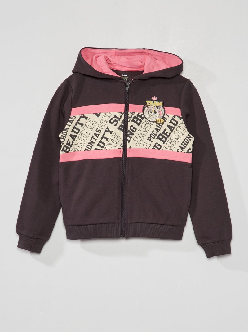 Sweat à capuche 'Disney Princesse' Gris - Kiabi