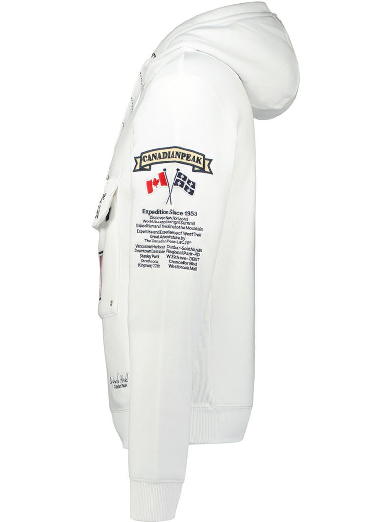 Sweat à capuche doublée galapagos – canadian peak Blanc - Kiabi