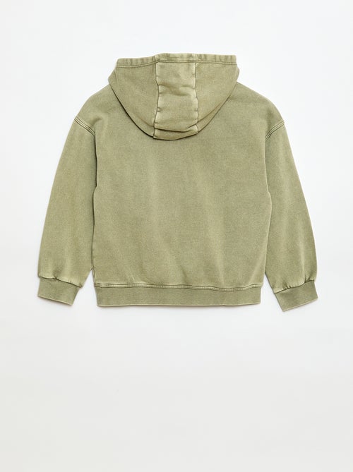 Sweat à capuche effet délavé - Kiabi