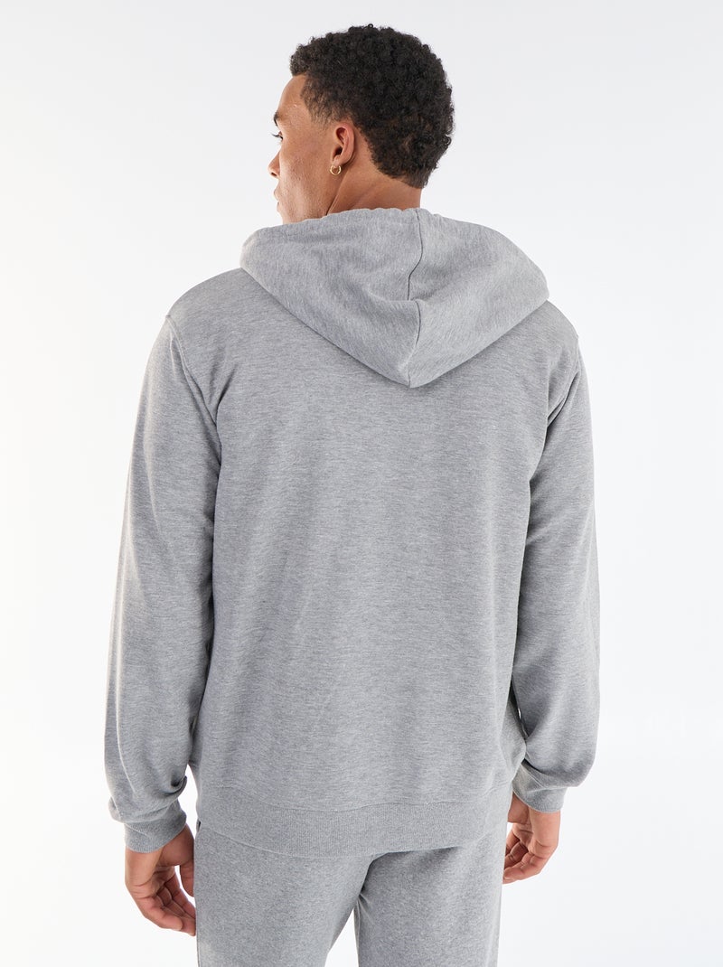 Sweat à capuche en French Terry Gris - Kiabi