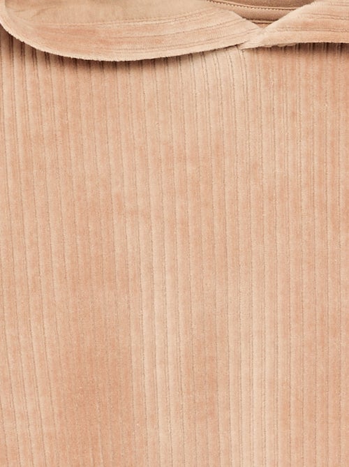 Sweat à capuche en maille côtelée - Kiabi