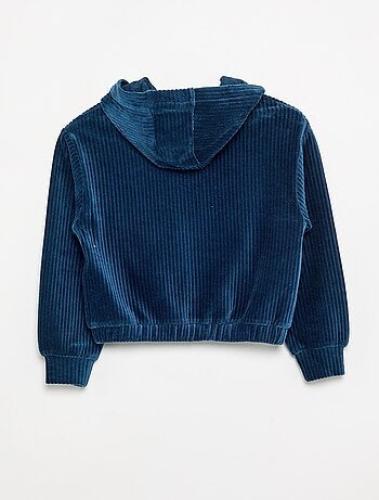 Sweat à capuche en maille côtelée
