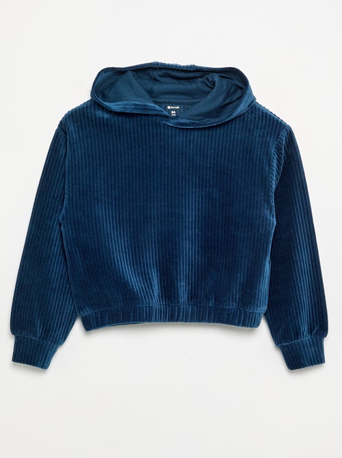 Sweat à capuche en maille côtelée - Kiabi Sweat à capuche en maille côtelée - Kiabi