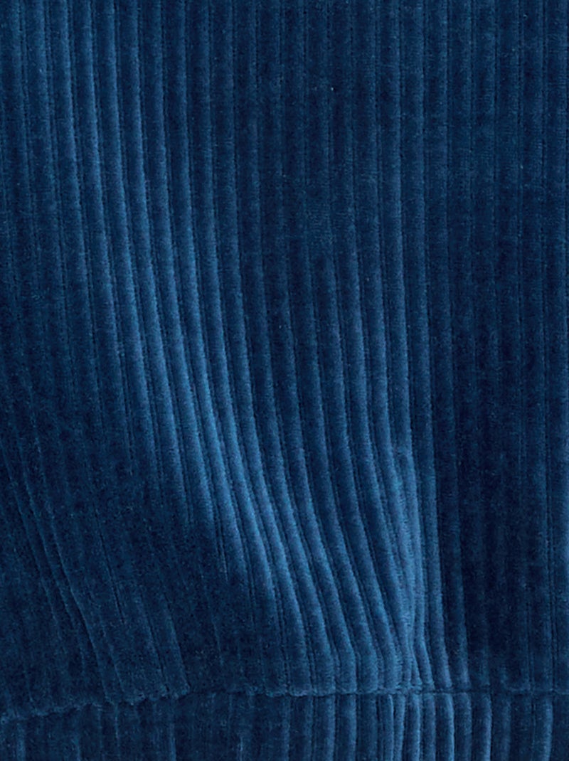 Sweat à capuche en maille côtelée Bleu - Kiabi