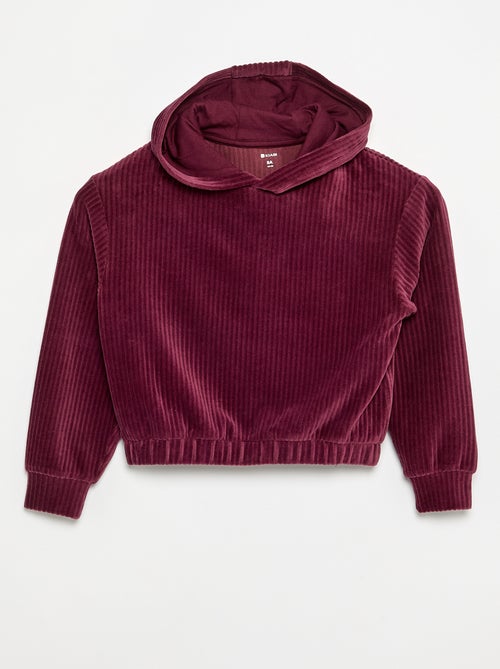 Sweat à capuche en maille côtelée - Kiabi Sweat à capuche en maille côtelée - Kiabi