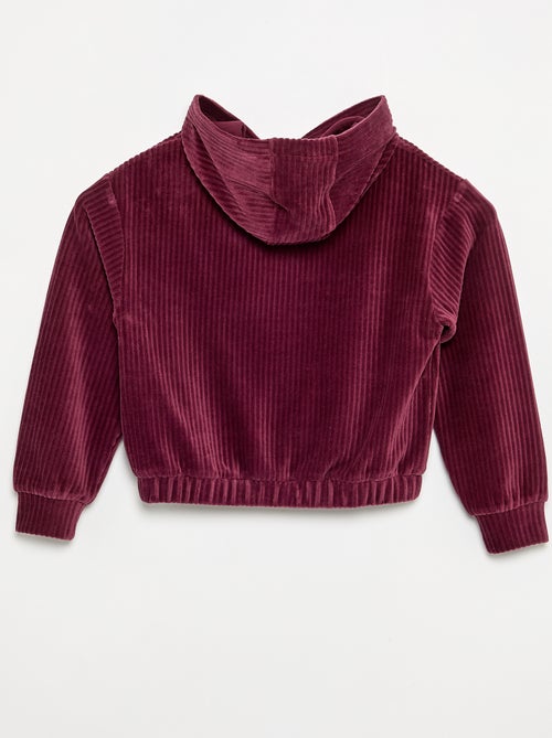 Sweat à capuche en maille côtelée - Kiabi Sweat à capuche en maille côtelée - Kiabi