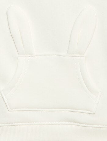 Sweat à capuche en molleton animé lapin