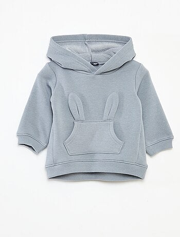 Sweat à capuche en molleton animé lapin