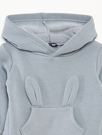 Sweat à capuche en molleton animé lapin