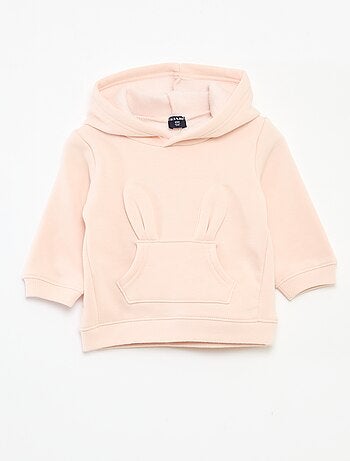 Sweat à capuche en molleton animé lapin