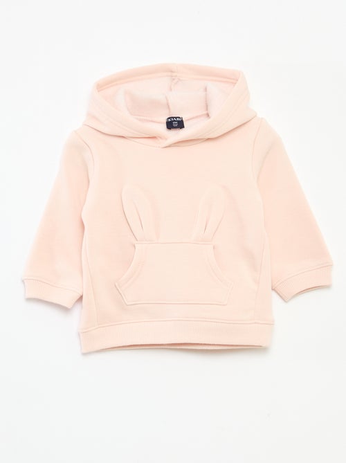 Sweat à capuche en molleton animé lapin - Kiabi