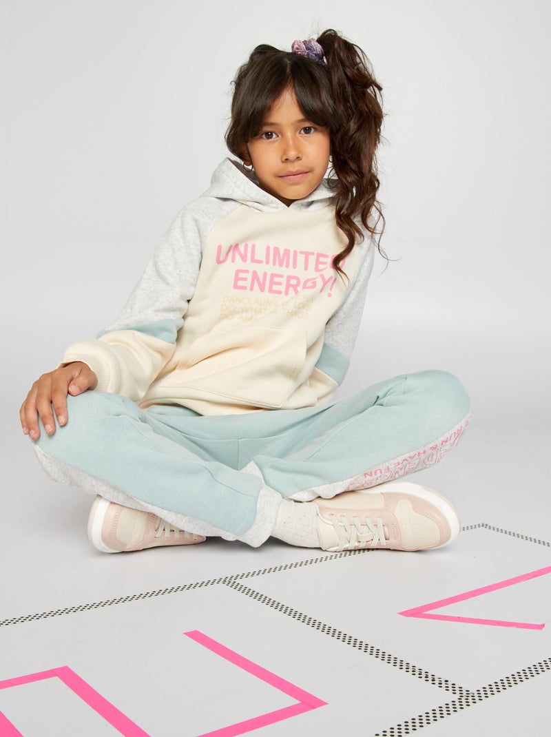 Sweat à capuche en molleton Beige - Kiabi