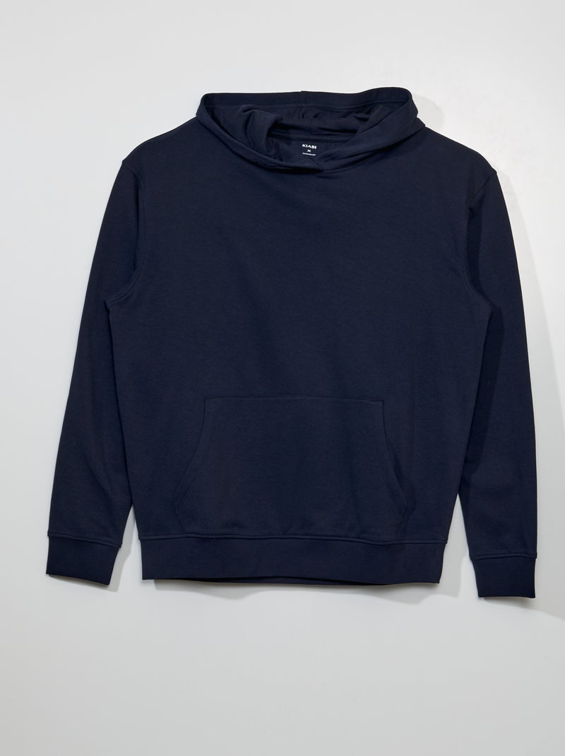 Sweat à capuche en molleton Bleu marine - Kiabi