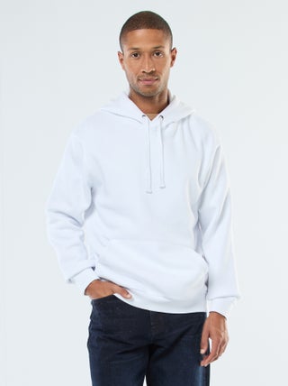 Sweat à capuche en molleton gratté avec poche kangourou