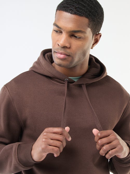 Sweat à capuche en molleton gratté avec poche kangourou - Kiabi