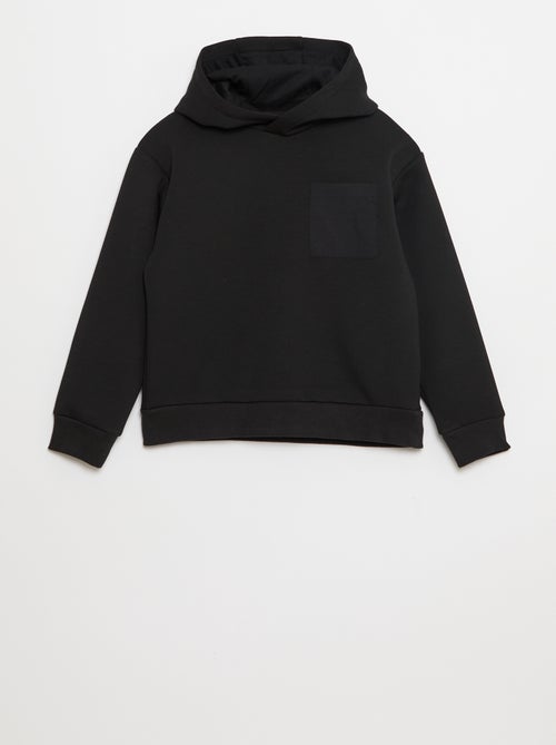 Sweat à capuche en molleton léger avec poche poitrine - Kiabi