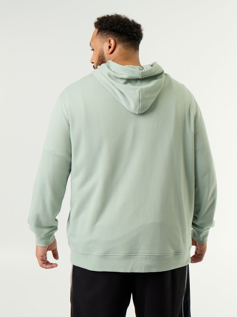 Sweat à capuche en molleton non gratté Vert - Kiabi