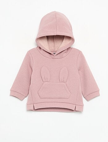 Sweat à capuche en polaire avec oreilles de lapin