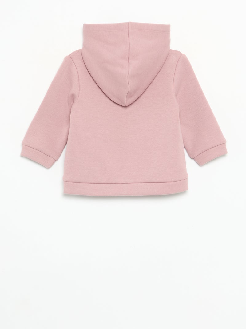 Sweat à capuche en polaire avec oreilles de lapin Rose - Kiabi