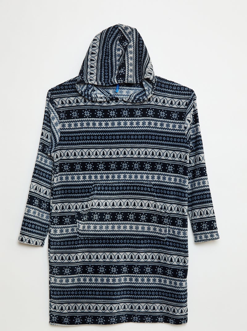 Sweat à capuche en polaire Bleu - Kiabi