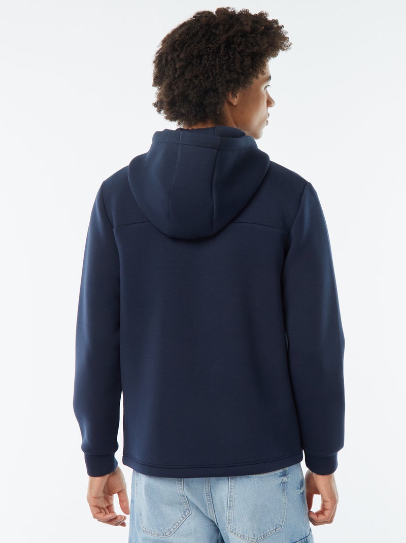 Sweat à capuche esprit doudoune Bleu - Kiabi