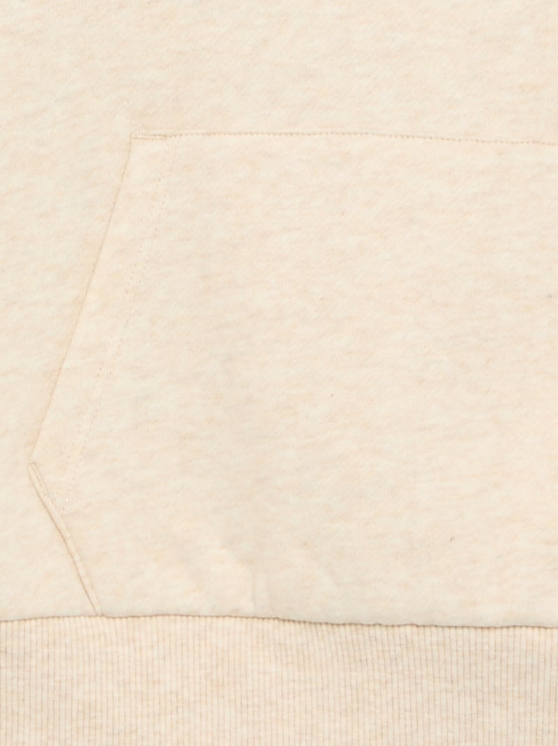 Sweat à capuche et poche kangourou Beige - Kiabi