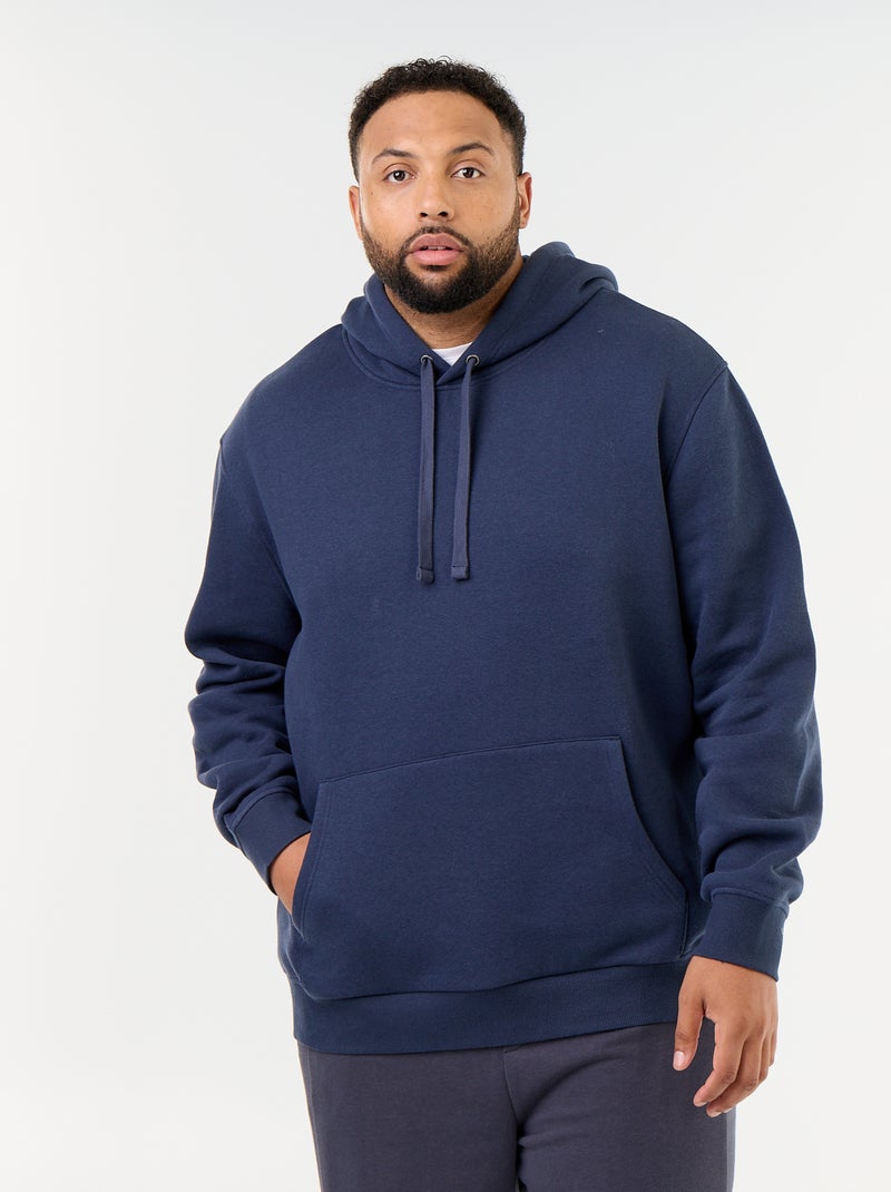 Sweat à capuche et poche kangourou Bleu - Kiabi