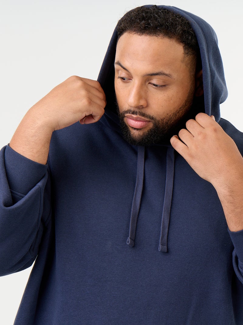 Sweat à capuche et poche kangourou Bleu - Kiabi