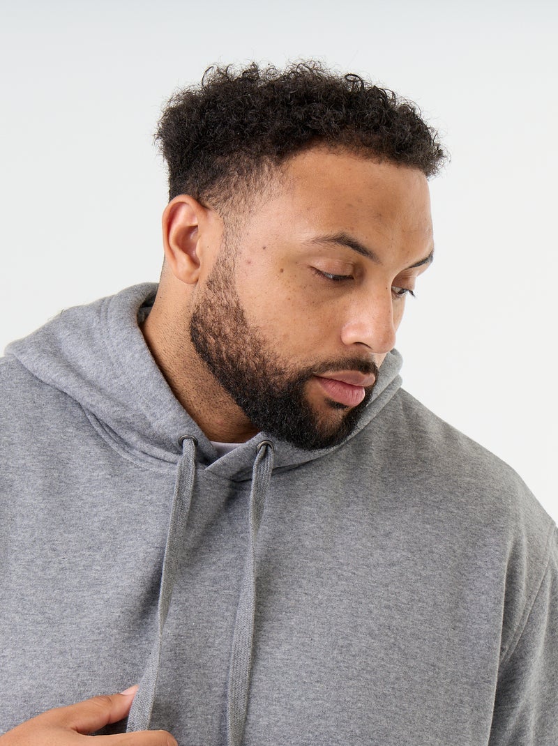 Sweat à capuche et poche kangourou Gris - Kiabi