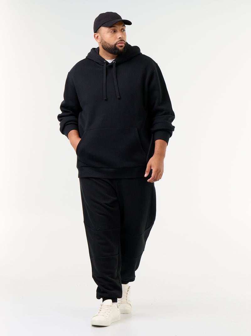 Sweat à capuche et poche kangourou Noir - Kiabi