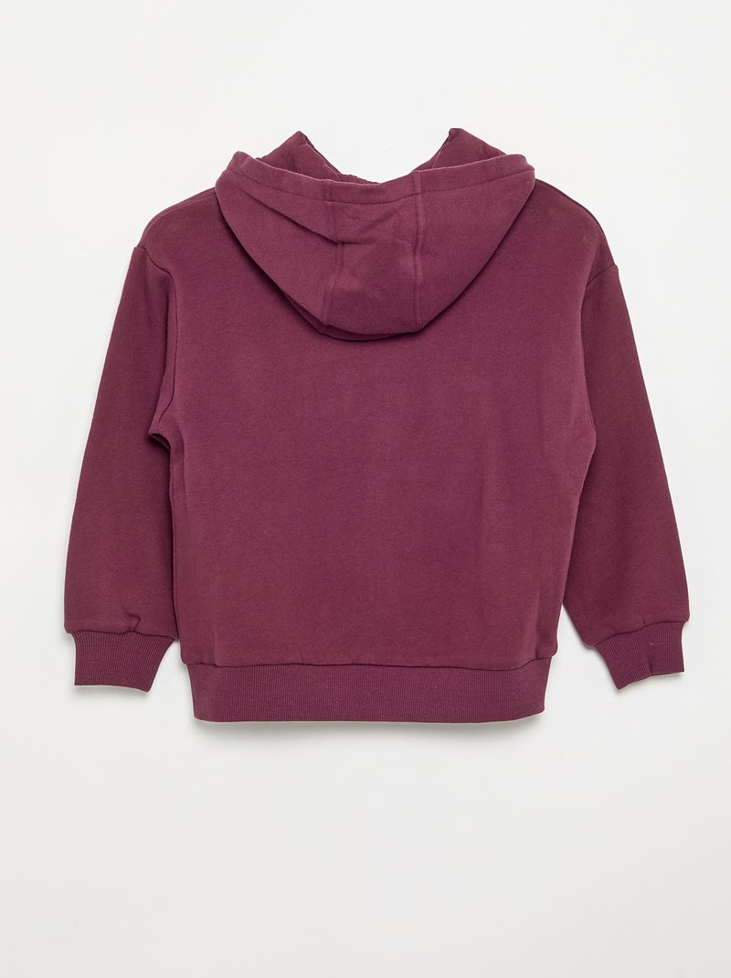 Sweat à capuche et poche kangourou Violet - Kiabi