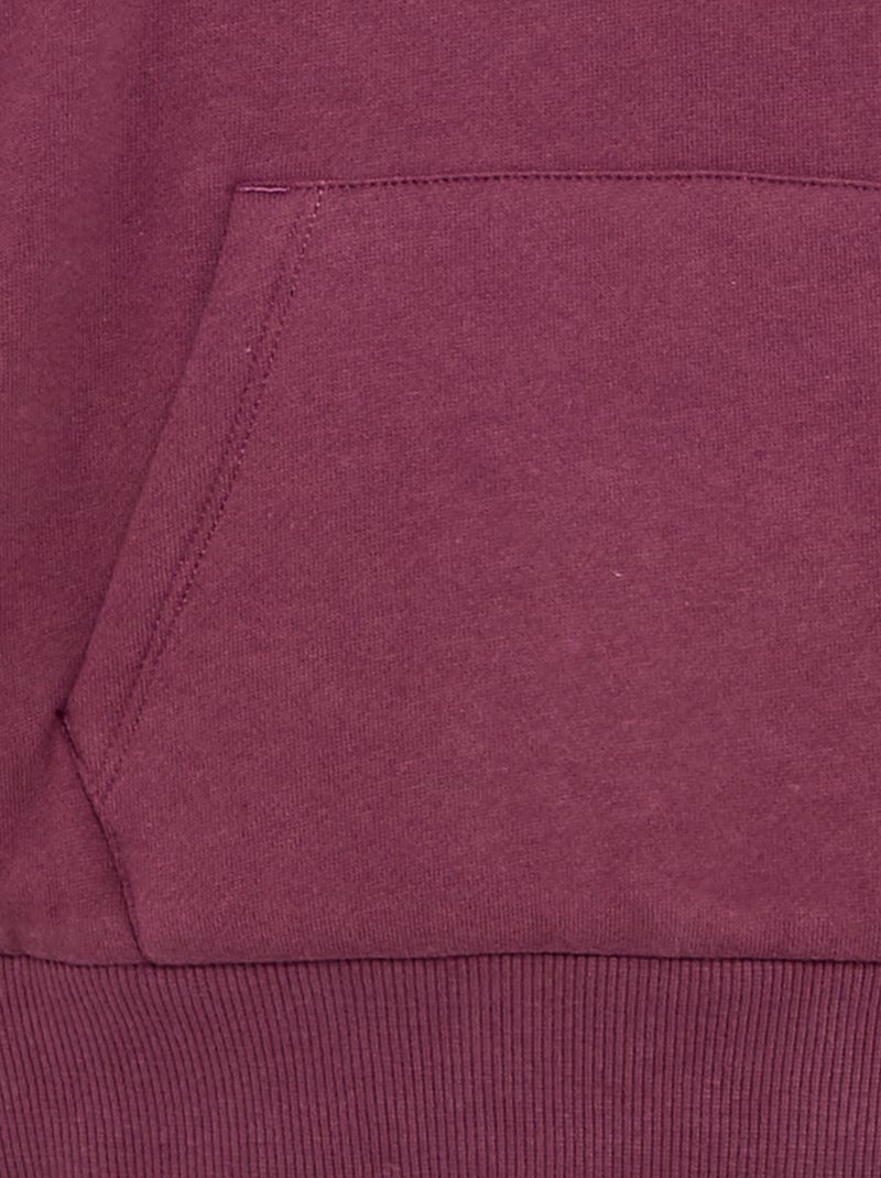 Sweat à capuche et poche kangourou Violet - Kiabi