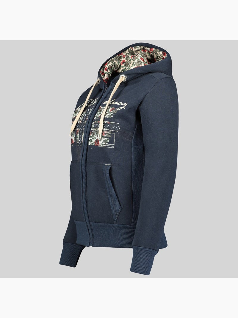 Sweat à capuche fabeaute – geographical norway Bleu marine - Kiabi