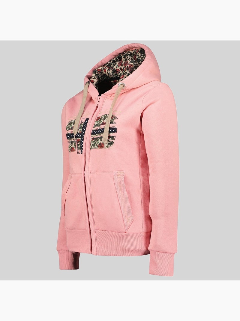 Sweat à capuche fabeaute – geographical norway Rose pâle - Kiabi