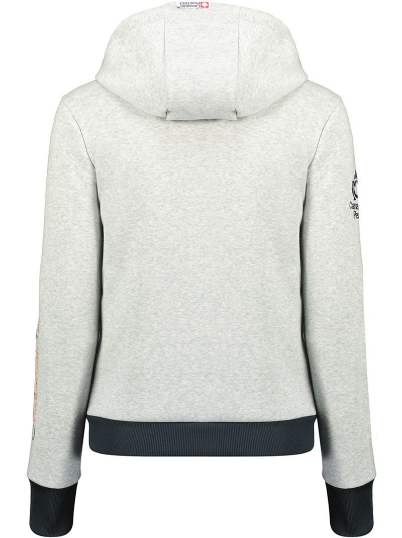 Sweat à capuche face – canadian peak Gris clair - Kiabi
