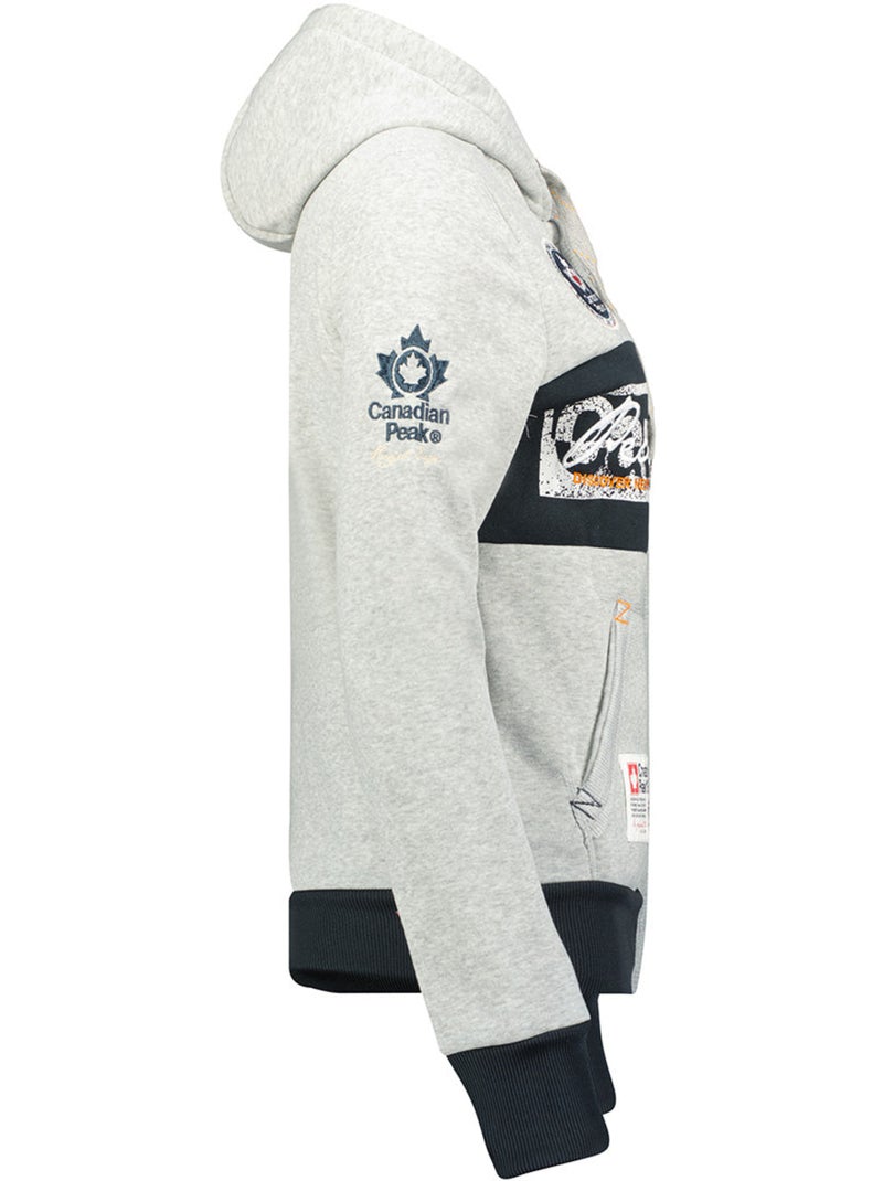 Sweat à capuche face – canadian peak Gris clair - Kiabi