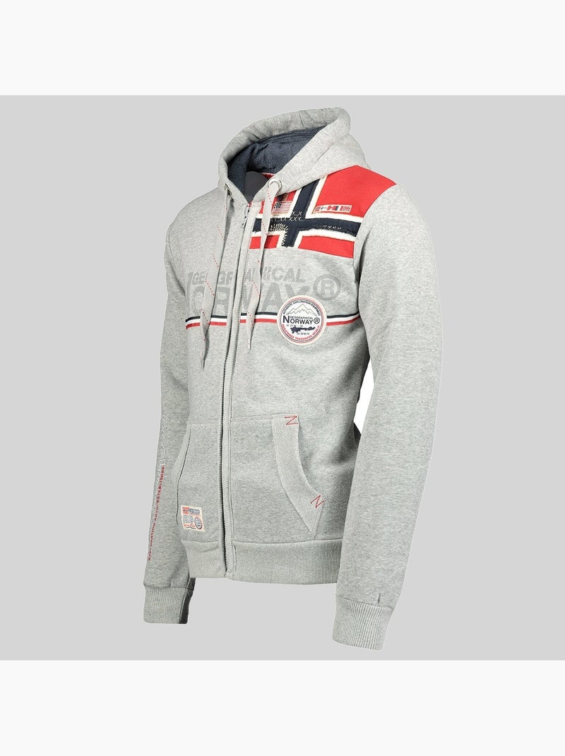 Sweat à capuche faponie – geographical norway Gris clair - Kiabi