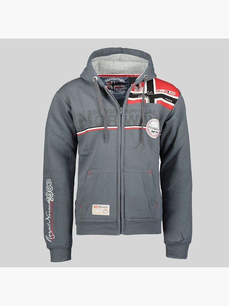 Sweat à capuche faponie – geographical norway Gris foncé - Kiabi
