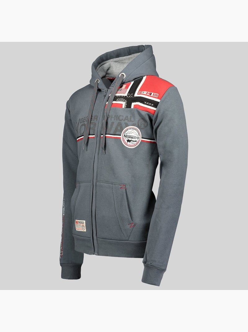 Sweat à capuche faponie – geographical norway Gris foncé - Kiabi
