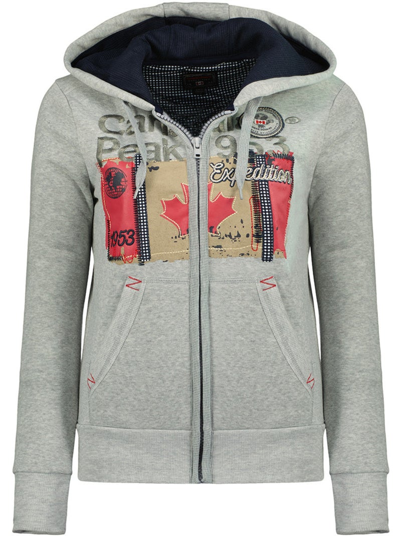 Sweat à capuche farlotteak – canadian peak Gris clair - Kiabi