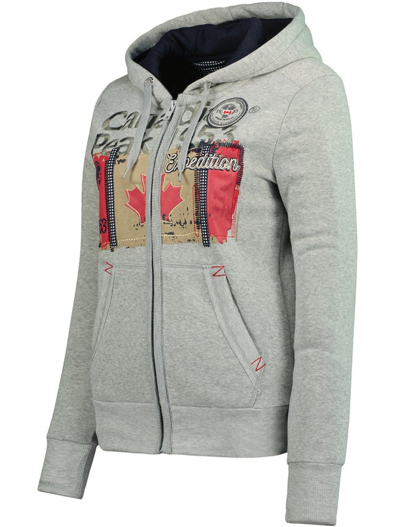 Sweat à capuche farlotteak – canadian peak Gris clair - Kiabi