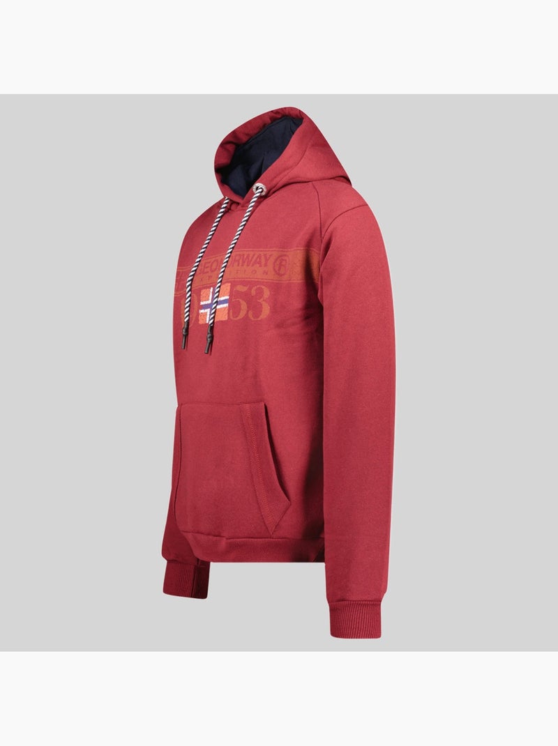 Sweat à capuche fastlife – geographical norway Bordeaux - Kiabi