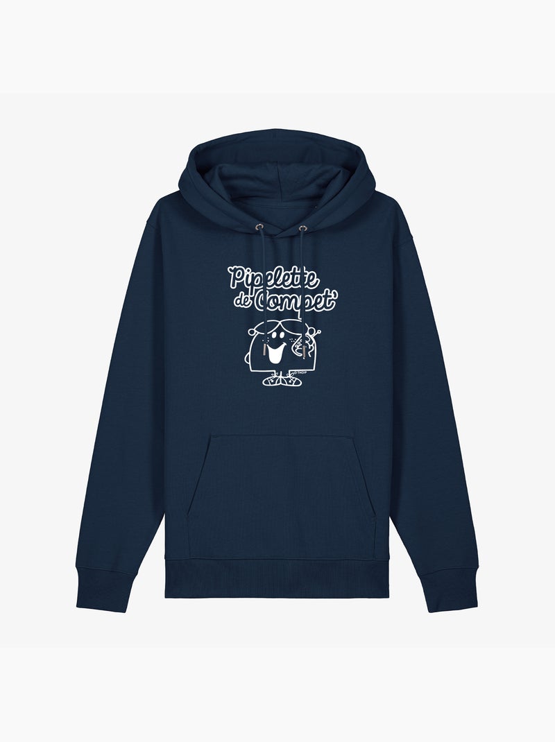 Sweat à capuche Femme - PIPELETTE DE COMPET' Bleu marine - Kiabi