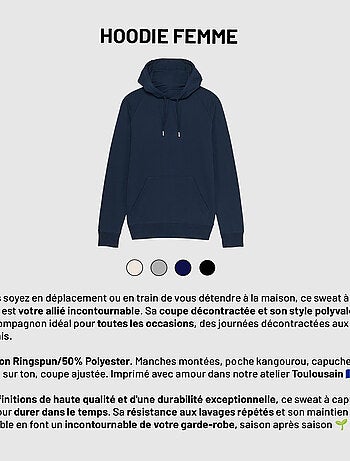 Sweat à capuche Femme - PRINCESSE EN BASKET