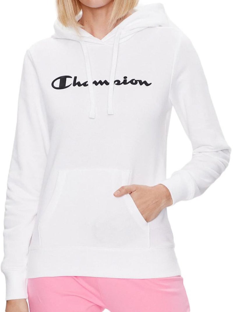 Sweat à capuche femme champion hooded Blanc - Kiabi