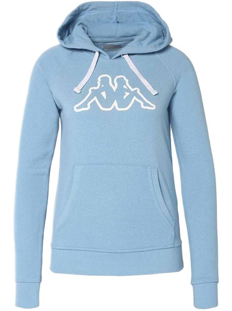 Sweat à capuche femme kappa Bleu - Kiabi