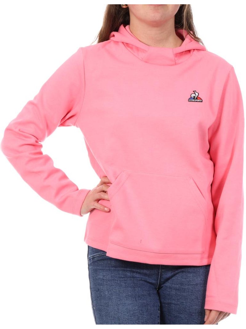 Sweat à Capuche Femme Le Coq Sportif Rose - Kiabi