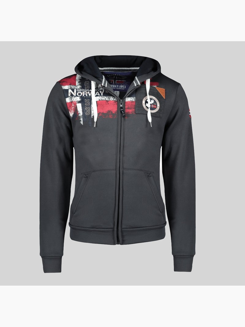 Sweat à capuche fespote – geographical norway Gris foncé - Kiabi