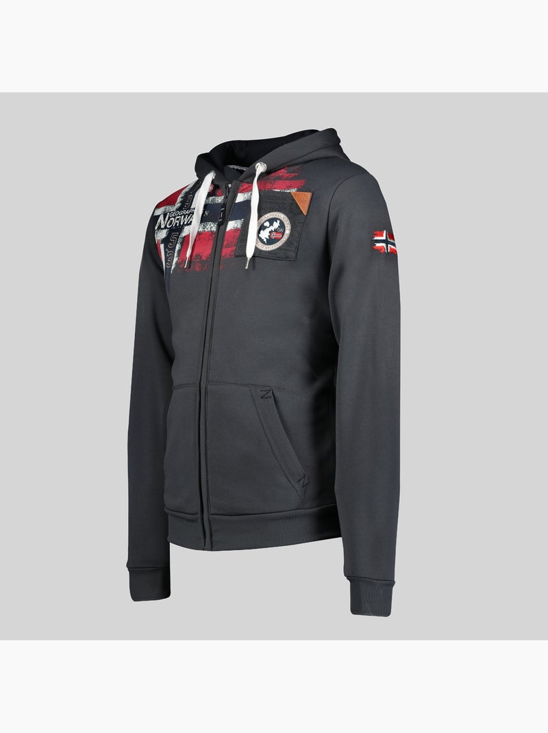 Sweat à capuche fespote – geographical norway Gris foncé - Kiabi