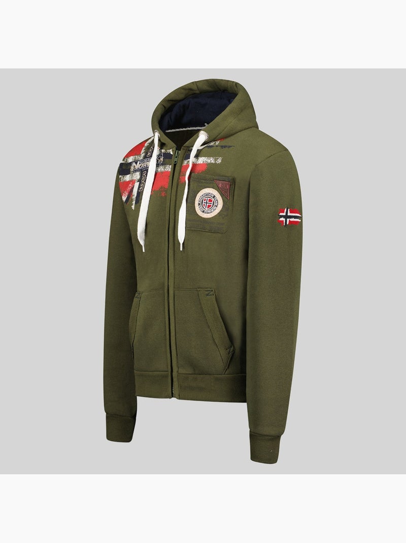 Sweat à capuche fespote – geographical norway Kaki - Kiabi